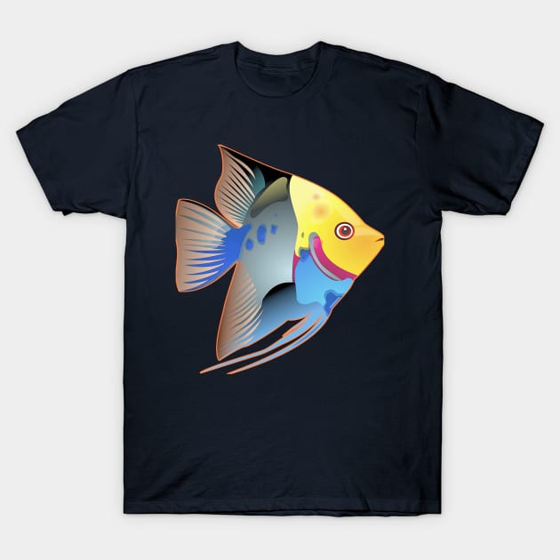 Multicolored fish fish color T-Shirt by Lebihanto
